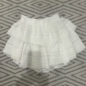 barely worn love shack fancy dupe white ruffle skirt